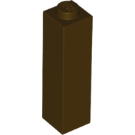 Lego kostka (kostička) 1x1x3, tmavě hnědá (6088490)